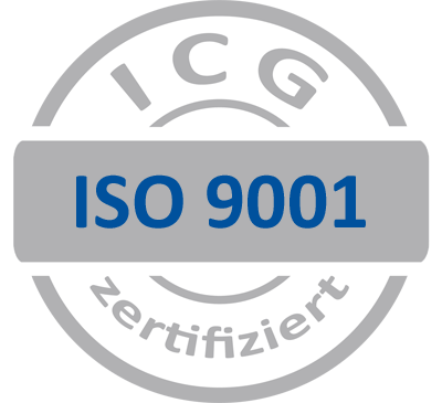 ICG-zertifiziert ISO 9001 - Siegel von ZA Arbeitsschutz