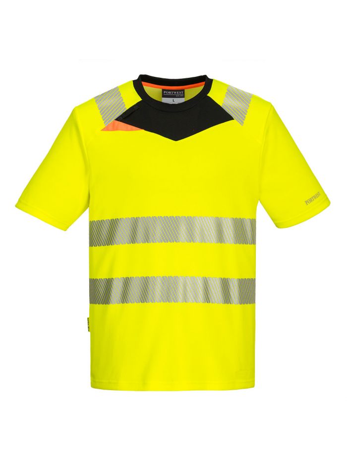 DX4 Warnschutz T-Shirt kurzarm , 4XL, R, Gelb/Schwarz