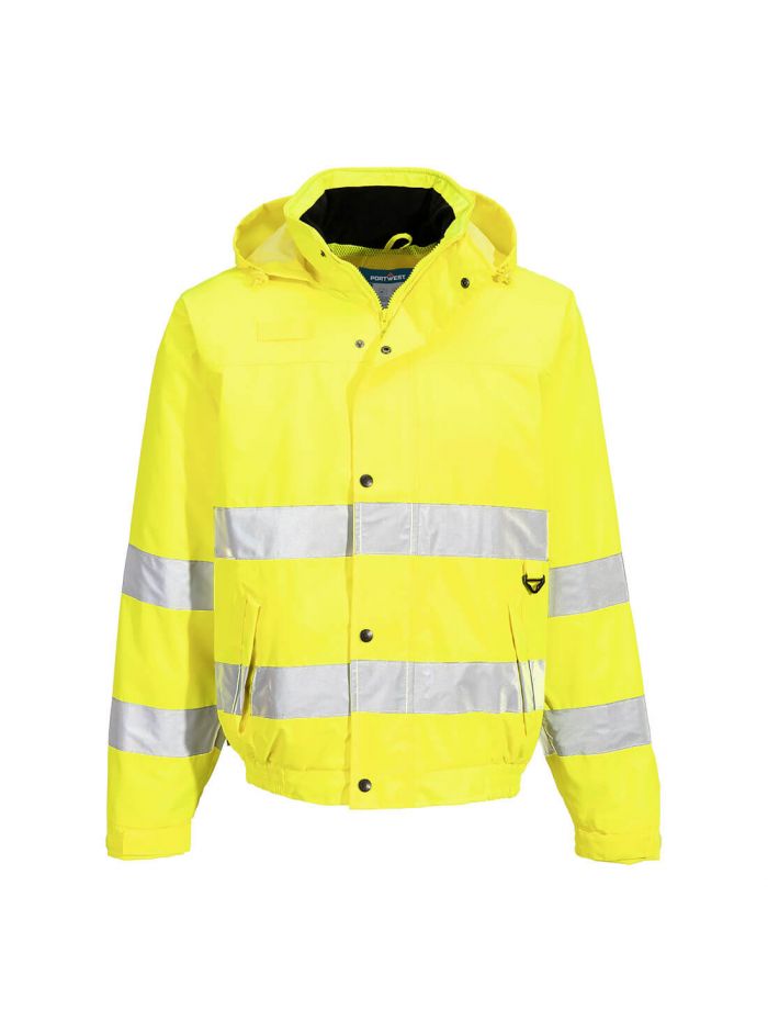 Leichte Warnschutz Regen Pilotjacke , L, R, Gelb