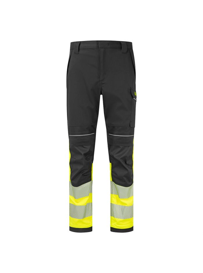 PW3 Modaflame Work Hi-Vis Class 1 FR Trousers, 28, R, Gelb/Schwarz