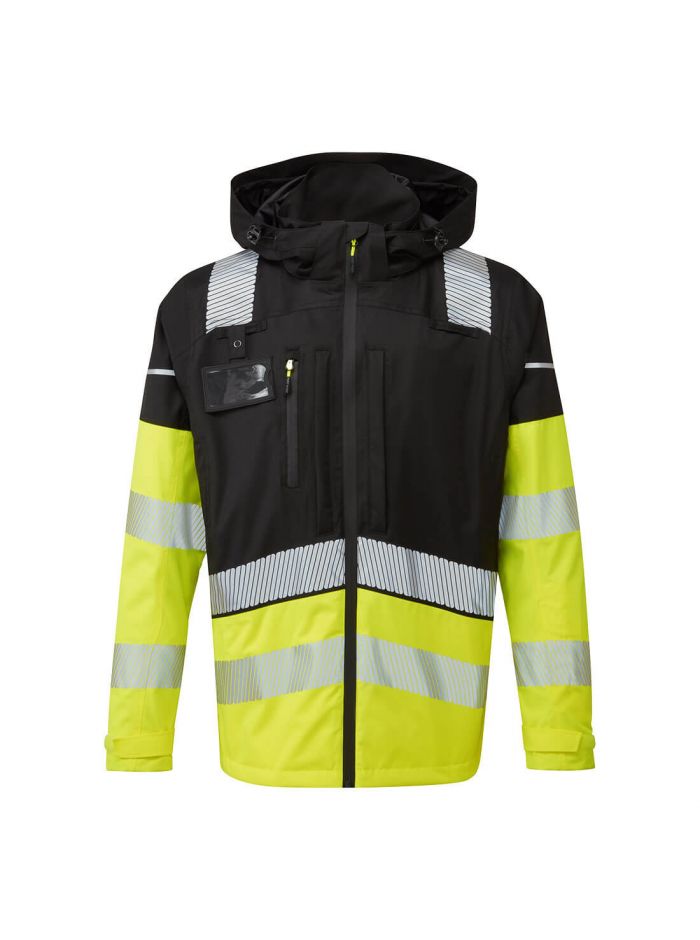 Ultimate Modular Hi-Vis 3-in-1 Regenjacke, L, R, Gelb/Schwarz