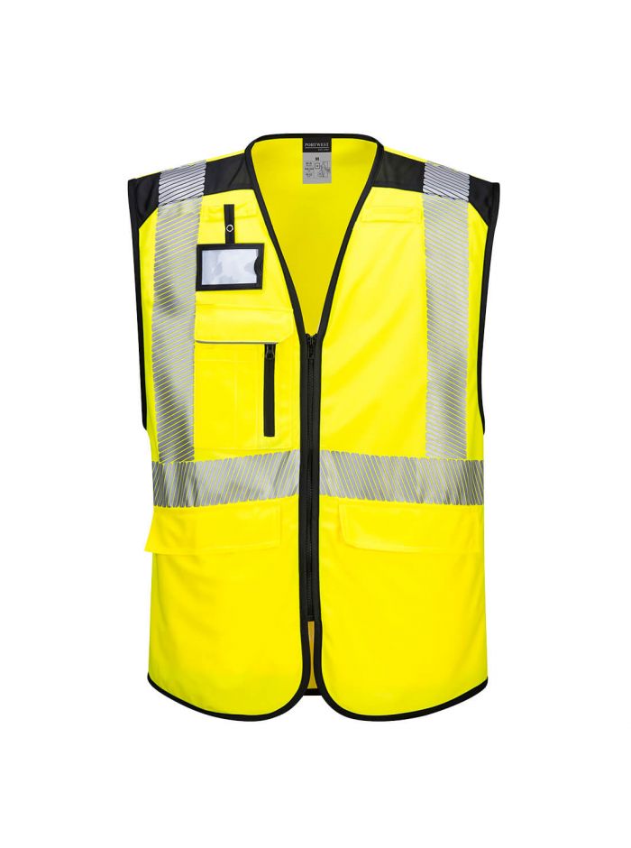 PW3 Warnschutz Exekutiv Weste , 4XL, R, Gelb/Schwarz