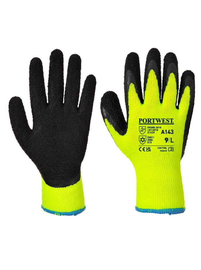 Thermal Soft Grip Handschuh, L, R, Gelb/Schwarz