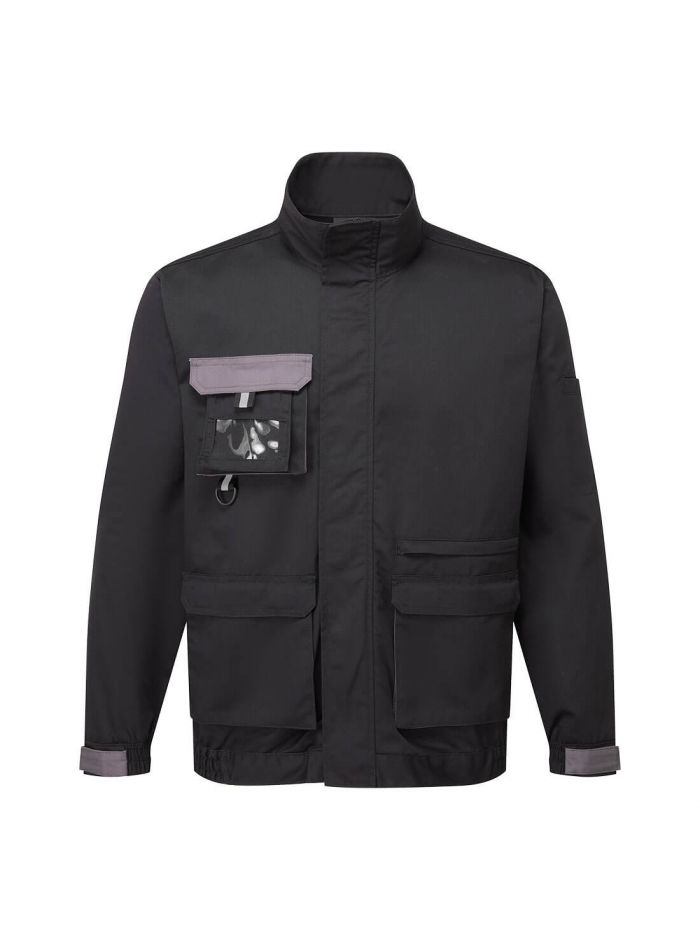 Portwest Texo Kontrast-Jacke, S, R, Schwarz