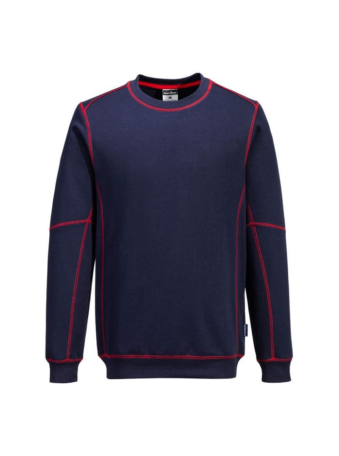 Zweifarbiges Sweatshirt, XXXL, E, Marine/Rot
