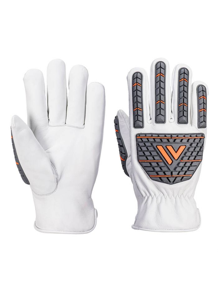 Stoßschutz- Handschuh (ungefüttert), L, R, Weiss
