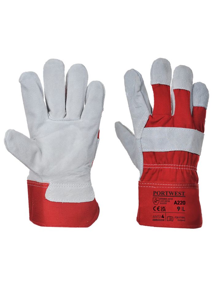 Premium Chrome Rigger Handschuh, L, R, Rot