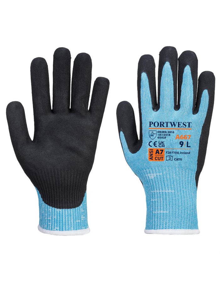 Claymore Cut F13 Nitril-Handschuh, M, R, Blau/Schwarz