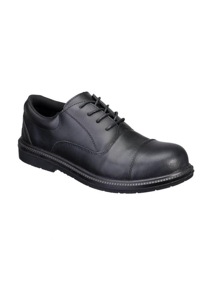 Stahlkappenschuh aus Leder für Führungskräfte S3 SR FO, 38, R, Schwarz