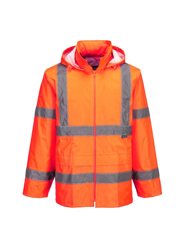 Warnschutz-Regenjacke, 4XL, R, Orange