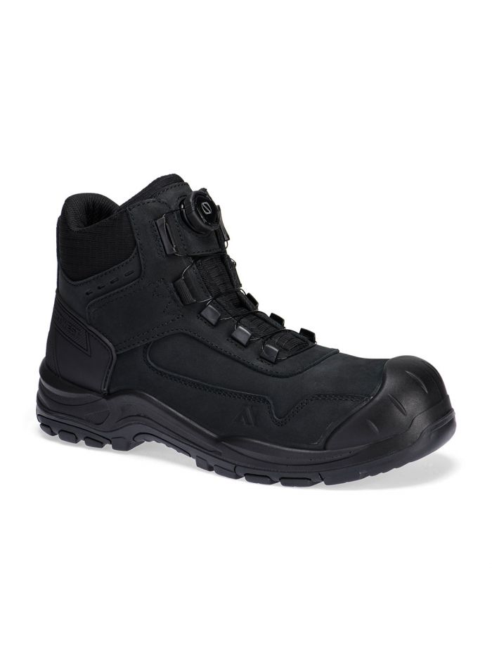 Stahlnubuk-Stiefelette S3 HRO SR FO SC, 36, R, Schwarz