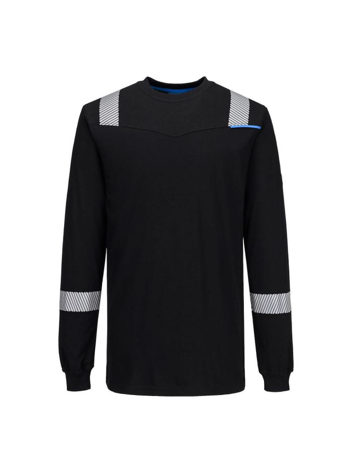 WX3 Modaflame Knit T-Shirt L/S, L, R, Schwarz
