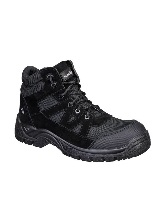 Wildleder-Stiefelette aus Kompositmaterial S1PL SR FO, 36, R, Schwarz