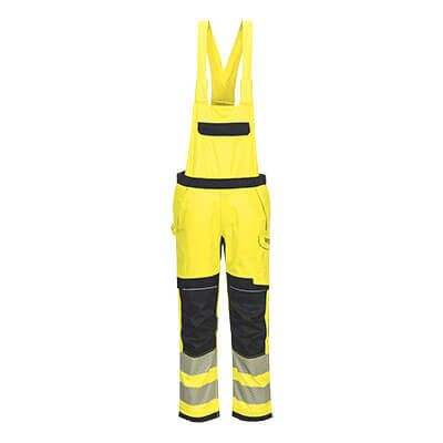PW3 FR Modaflame Hi Vis Latzhose, L, R, Gelb/Schwarz