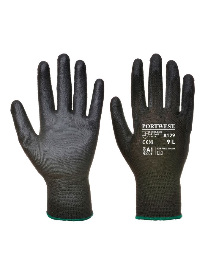 PU-Handschuh - Karton (480), M, R, Schwarz