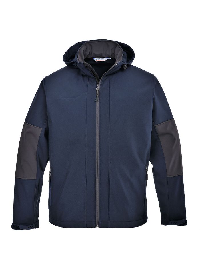 Softshell Jacke mit Kapuze (3L), L, R, Marine