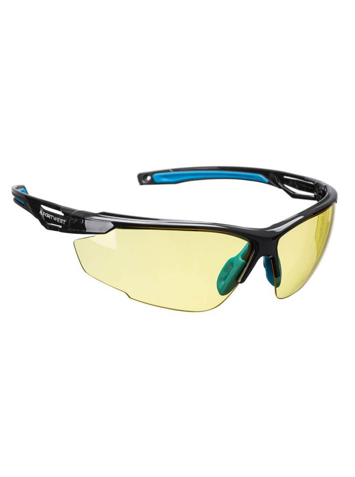 Anthrazitfarbene KN Schutzbrille, , R, Bernsteinfarben