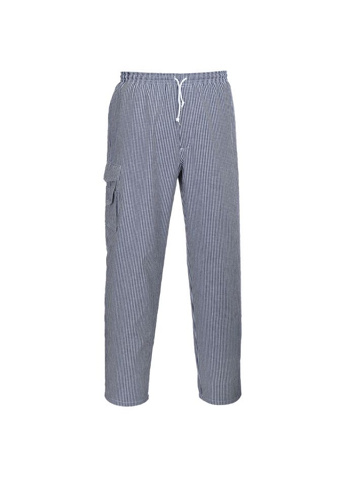 Chef's Chester Hose, L, R, Blaues Karo