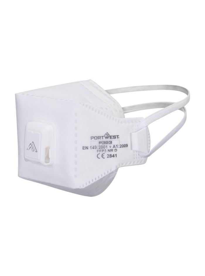 EAGLE PRO FFP3 Dolomit faltbare Feinstaubmaske mit Ventil (10er Pack), , R, Weiss