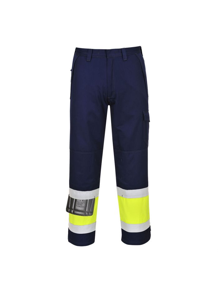 MODAFLAME Warnschutz Bundhose, L, T, Gelb/Marine
