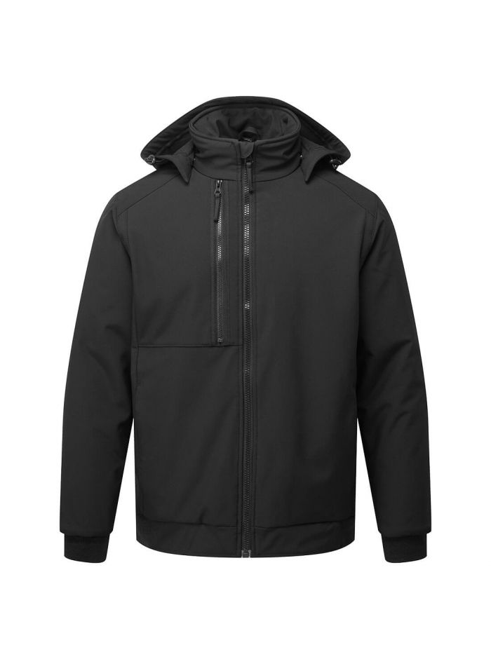WX2 Eco Softshelljacke gefüttert (2L), 4XL, R, Schwarz