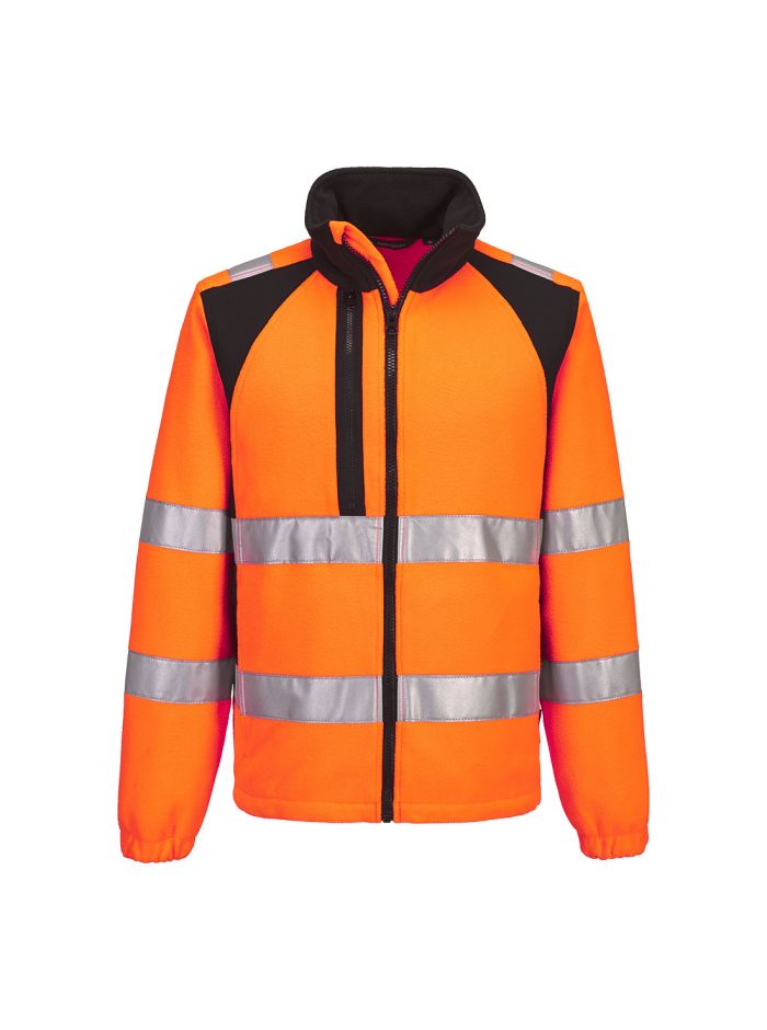 WX2 Eco Hi-Vis Fleecejacke, 4XL, R, Orange/Schwarz