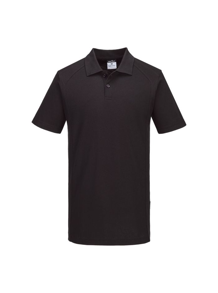 WX2 Poloshirt S/S, L, R, Schwarz