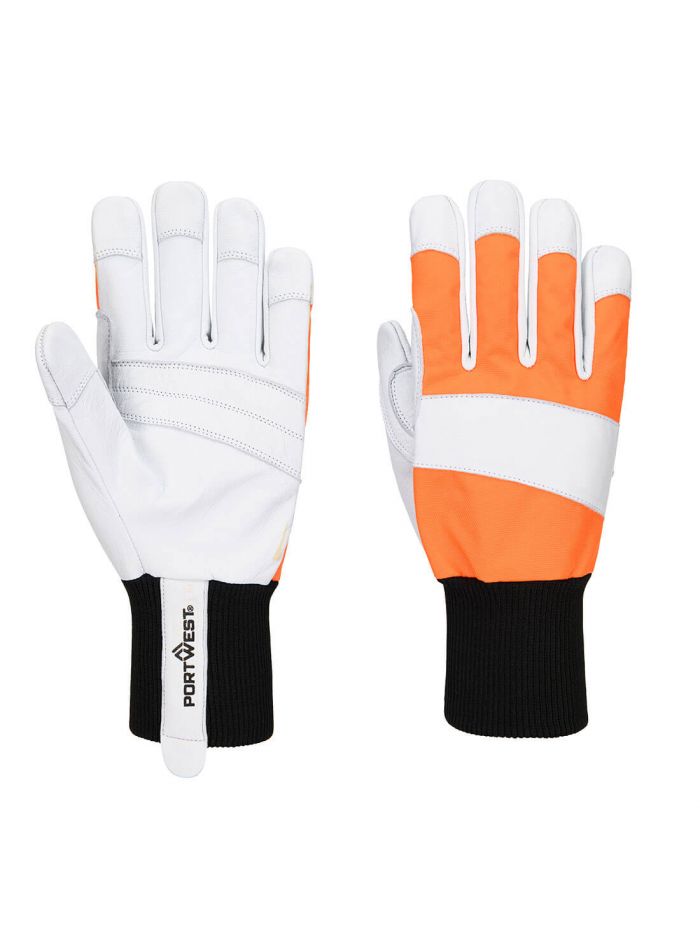 Chainsaw150 Leather Glove Cl 1, L, R, Orange