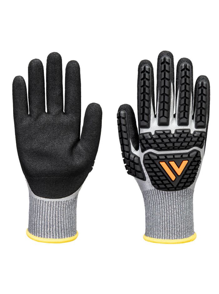 Waterproof Impact Glove, L, R, Grau/Schwarz