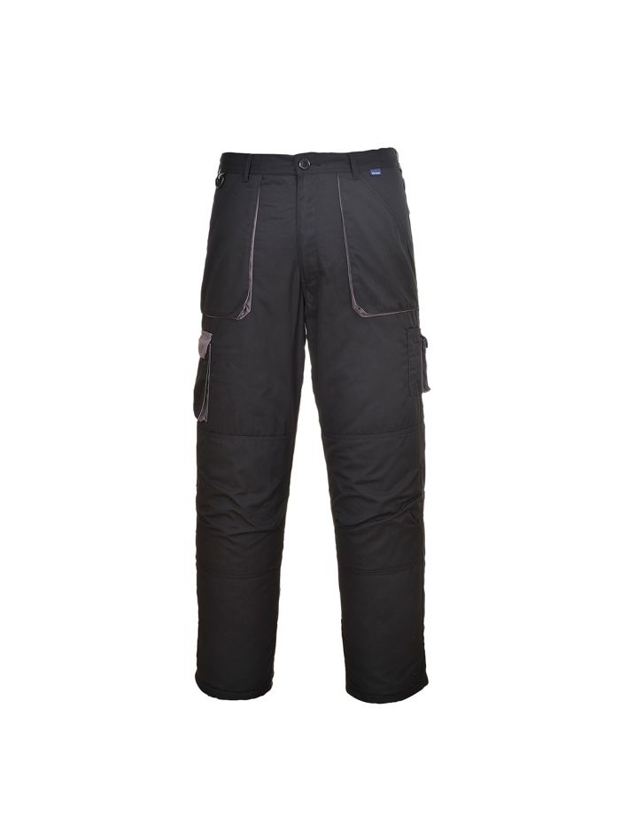 Portwest Texo Kontrast-Hose, L, R, Schwarz