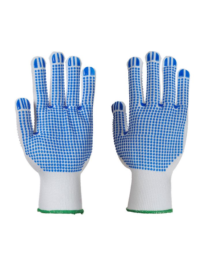 PVC Noppen-Handschuh Plus, S, R, Weiss/Rot