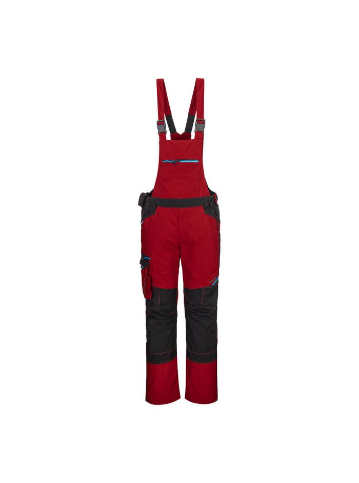 WX3 Latzhose, L, R, Tiefrot