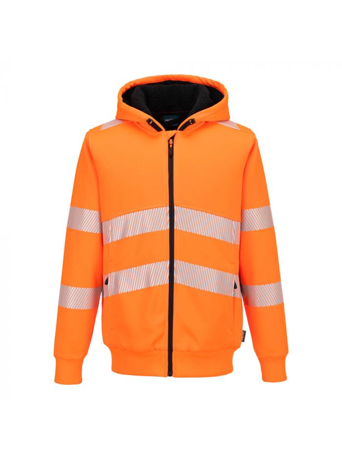 PW321 Hi-Vis Winter Hoodie mit Reißverschluss, 4XL, R, Orange