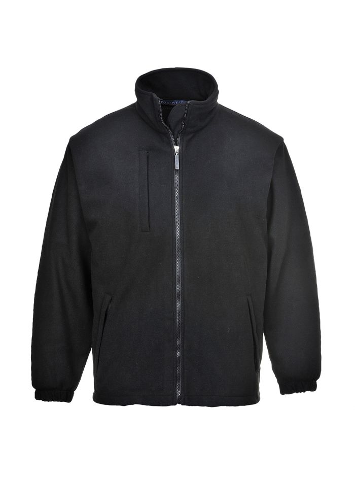 BuildTex™ laminierte Fleecejacke (3L), L, R, Schwarz