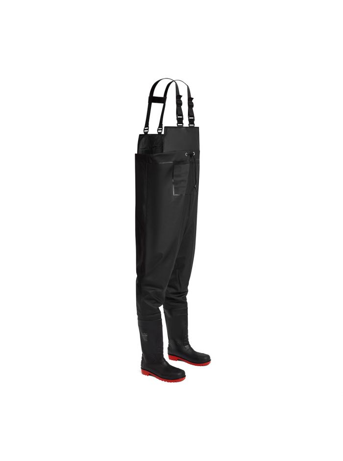 Sicherheits Brust-Watstiefel S5, 37, R, Schwarz