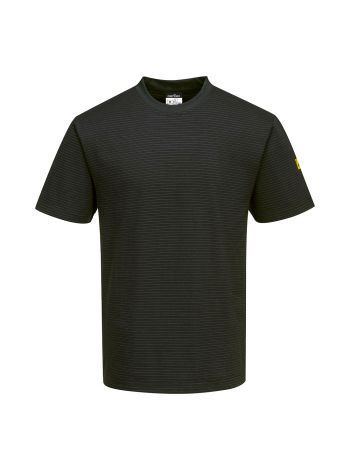 ANTISTATISCHES ESD T-Shirt, 4XL, R, Schwarz
