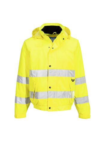 Leichte Warnschutz Regen Pilotjacke , L, R, Gelb