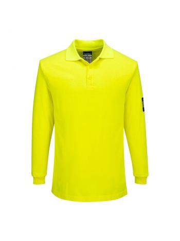 Modaflame Knit FR Poloshirt Langarm, L, R, Gelb