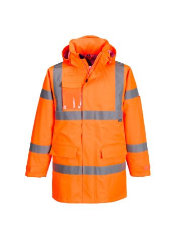 Hi-Vis Extreme Regenparka (3L), 4XL, R, Orange