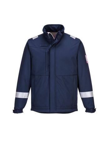 Modaflame Softshell-Jacke , 4XL, R, Marine