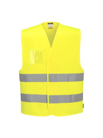 Warnschutzweste-Dual mit Ausweistasche, L/XL, R, Gelb