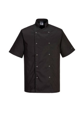 Chef's Cumbria Kochjacke S/S , 4XL, R, Schwarz