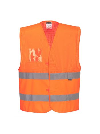 Warnschutz MeshAir Weste 2 Reflexstreifen , 4X/5X, R, Orange