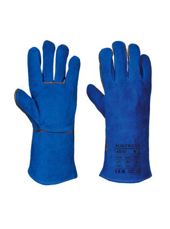 Schweißer Stulpenhandschuhe, M, U, Blau