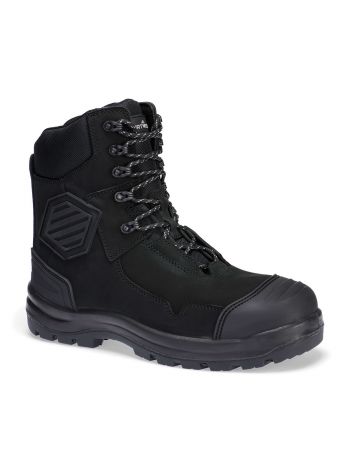 Schienbeinschoner aus Verbundleder S3S HRO FO SC HI CI AN LG SR, 38, R, Schwarz