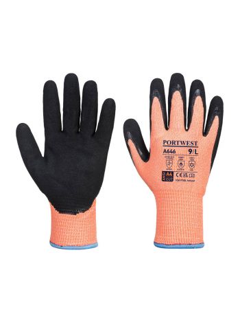 Vis-Tex Winter Cut D13 Nitril-Handschuh, L, R, Orange/Schwarz