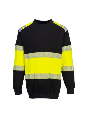 PW3 FR Modaflame Klasse 1 Sweatshirt , L, R, Gelb/Schwarz