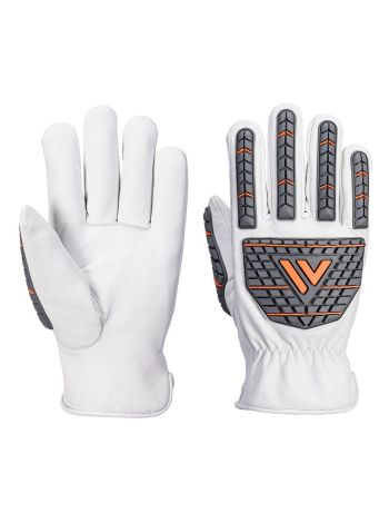 Stoßschutz- Handschuh (ungefüttert), L, R, Weiss
