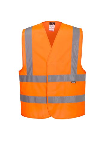 Warnschutz Weste mit Schulterreflexband , 4X/5X, R, Orange