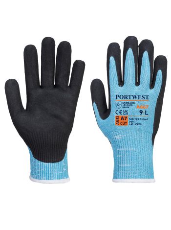 Claymore Cut F13 Nitril-Handschuh, M, R, Blau/Schwarz
